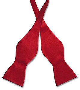untied red bow tie